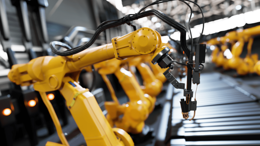 Robotic arm production lines modern industrial technology automated production