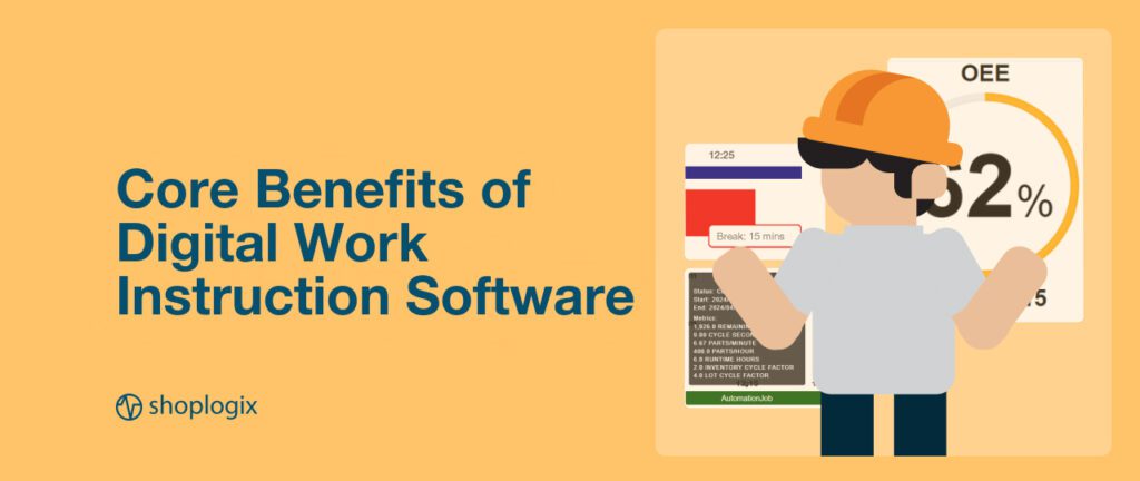 Shoplogix banner image on digital work instructions software