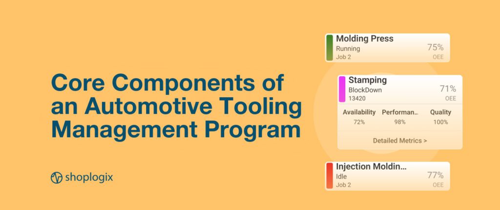 Shoplogix banner image on automotive tooling management
